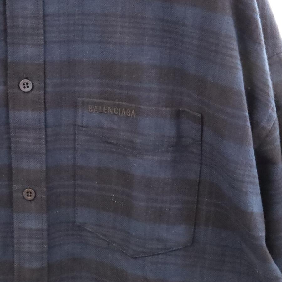 BALENCIAGA（バレンシアガ） 22AW チェック柄フランネルフーディ長袖