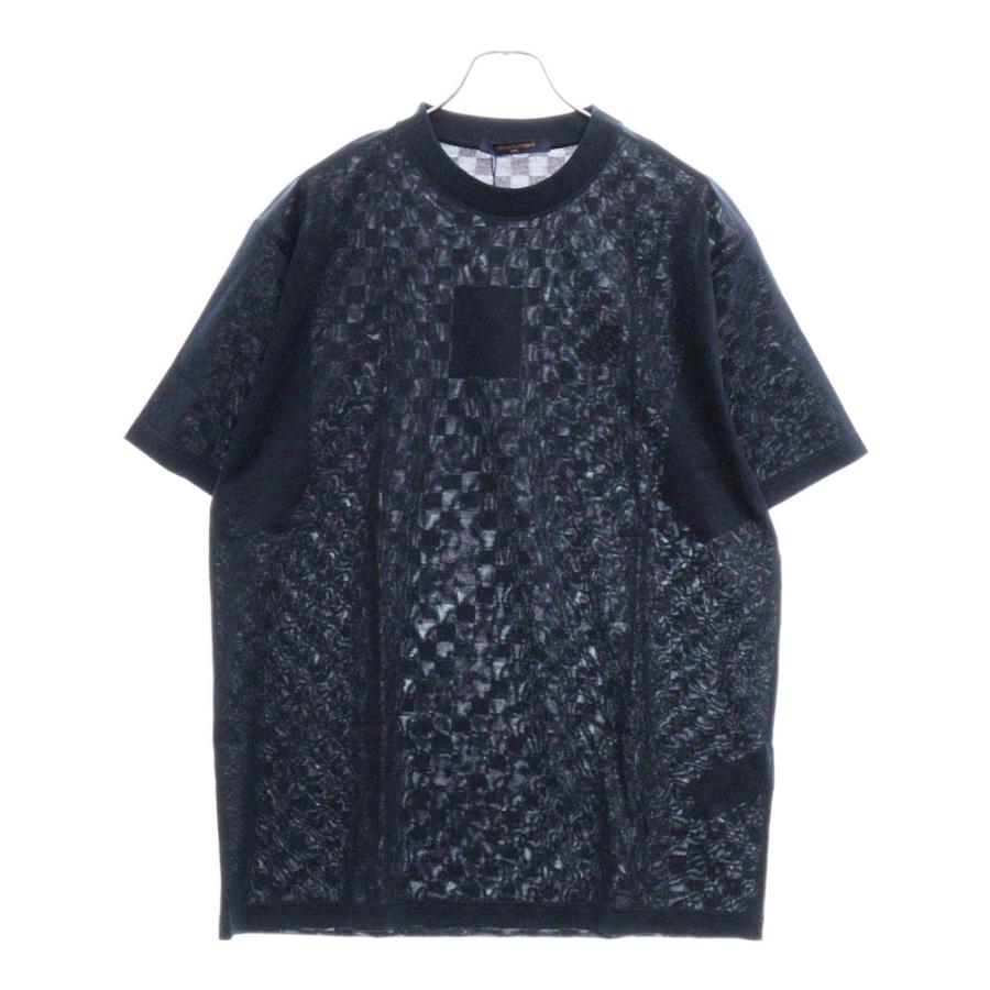 LOUIS VUITTON ルイヴィトン 24AW ダミエ柄 ロゴ刺繍 半袖T LOUIS VUITTON ルイヴィトン 24AW ダミエ柄 ロゴ刺繍 半袖T