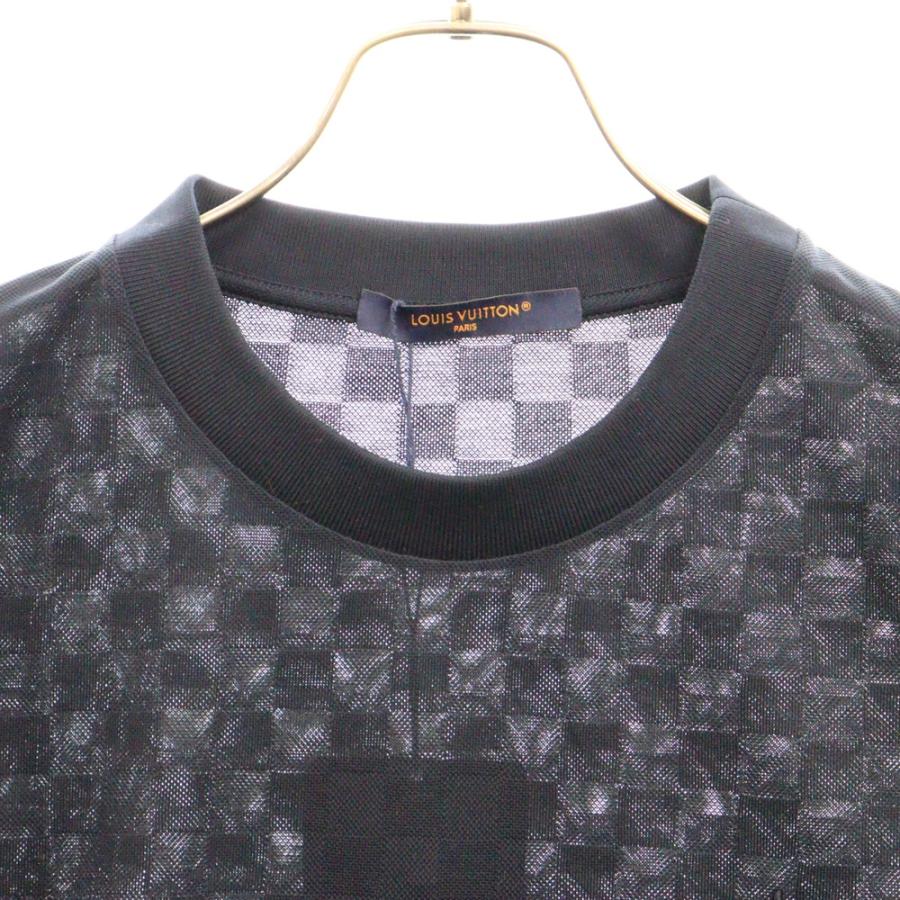 LOUIS VUITTON ルイヴィトン 24AW ダミエ柄 ロゴ刺繍 半袖T LOUIS VUITTON ルイヴィトン 24AW ダミエ柄 ロゴ刺繍 半袖T