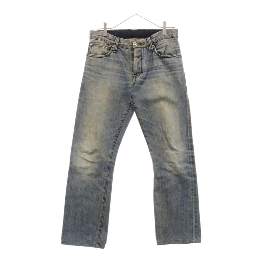 クロムハーツ  DNM PANTS CRS BTN INDIGO クロスボタンフライウォッシュドデニムパンツ  メンズ 30インチ CHROME HEARTS（クロムハーツ） DNM PANTS CRS BTN INDIGO クロス