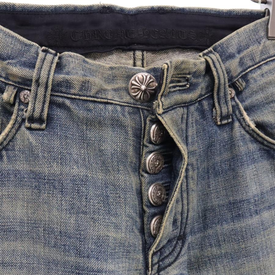 CHROME HEARTS（クロムハーツ） DNM PANTS CRS BTN INDIGO クロス