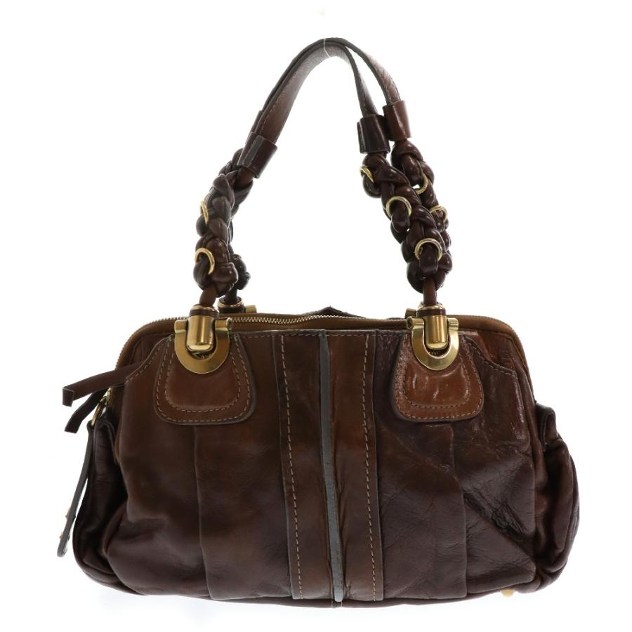 Chloe（クロエ） エロイーズ レザー ハンド トートバッグ ブラウン 
