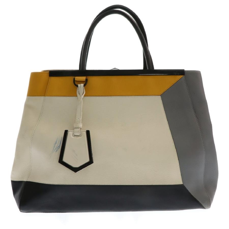 FENDI / トゥージュール/2JOURS/ハンドバッグ/レザー/GRY/8BH250 FENDI フェンディ 2JOURS トゥージュール 2WAY レザー ハンドバッグ