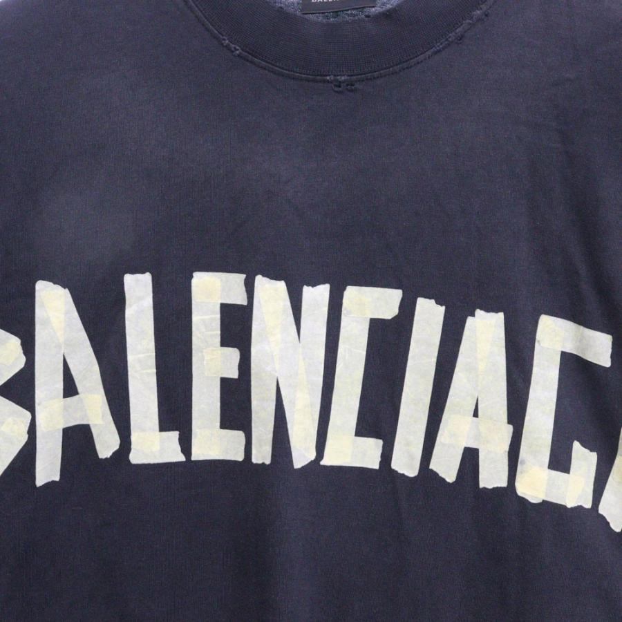 BALENCIAGA バレンシアガ 23SS Tape Type T-Shirt テープロゴ ダメージ 