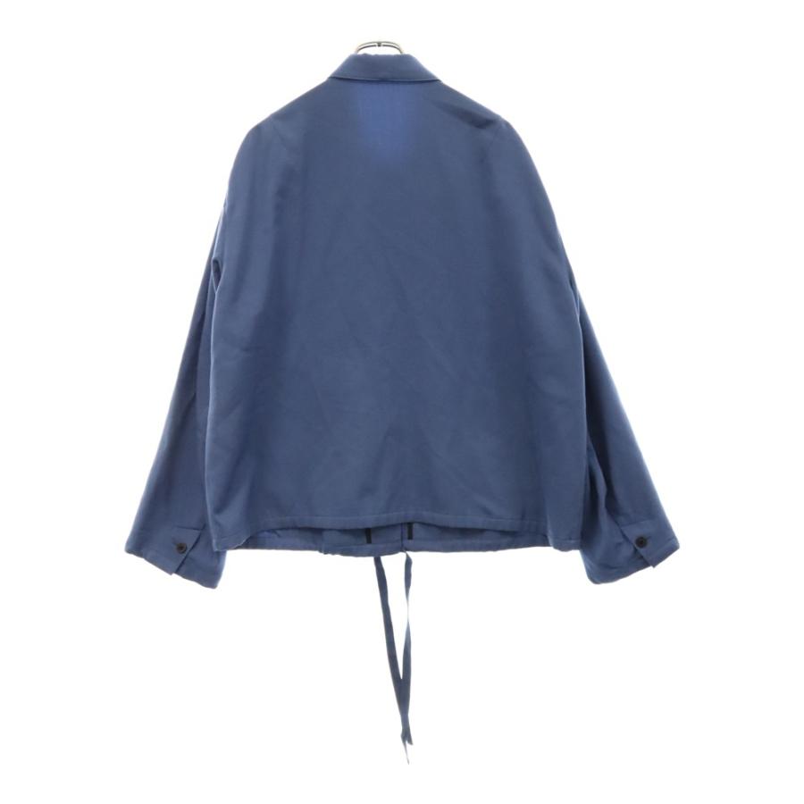 URU ウル 17AW 比翼ボタン ウール コーチジャケット ブルー 17FUJ05 