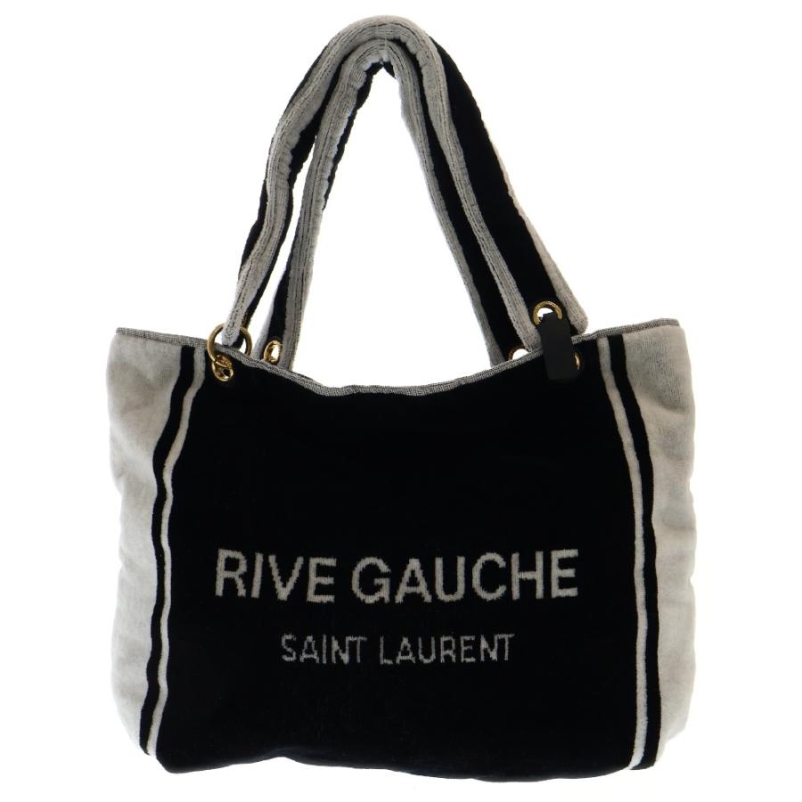【掲載今週まで】サンローラン　リヴゴーシュ　トートバッグ　パリ購入 サンローランパリ 23S RIVE GAUCHE リヴゴーシュ ロゴ テリークロス