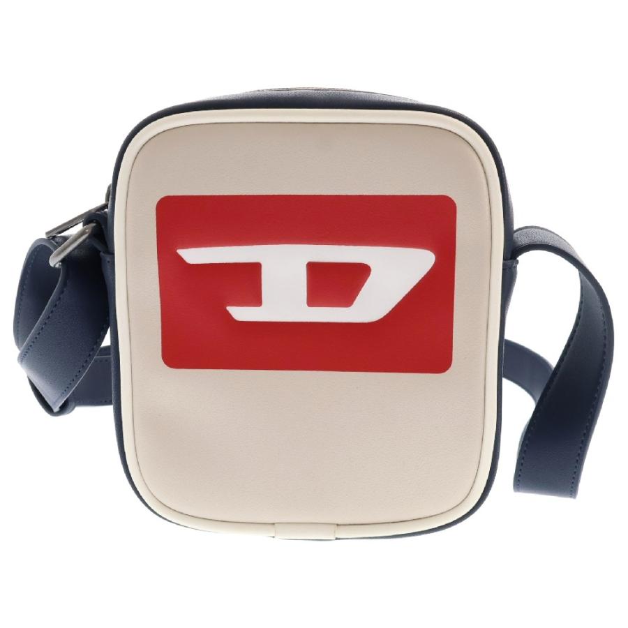 DIESEL ディーゼル ロゴエンボス レザーショルダーバッグ ベージュ 