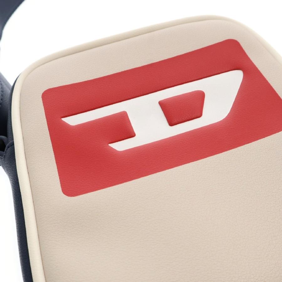 DIESEL ディーゼル ロゴエンボス レザーショルダーバッグ ベージュ 