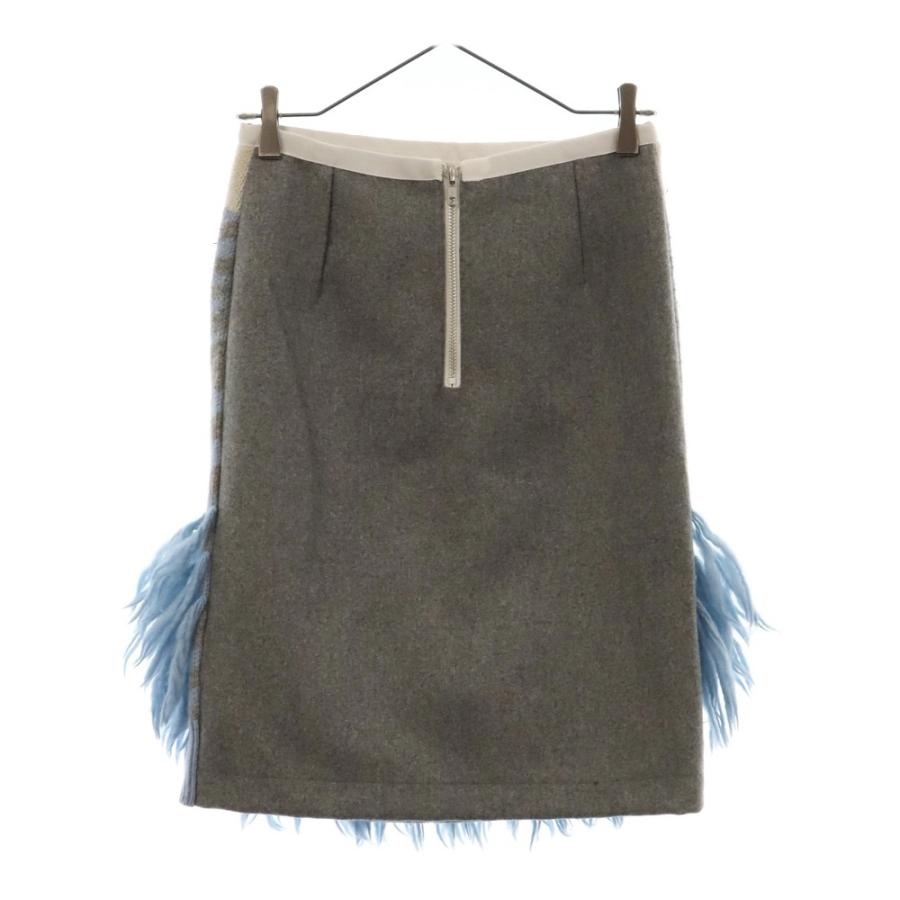 sacai Sacai サカイ カシミア混 ウール ニットスカート レディース 