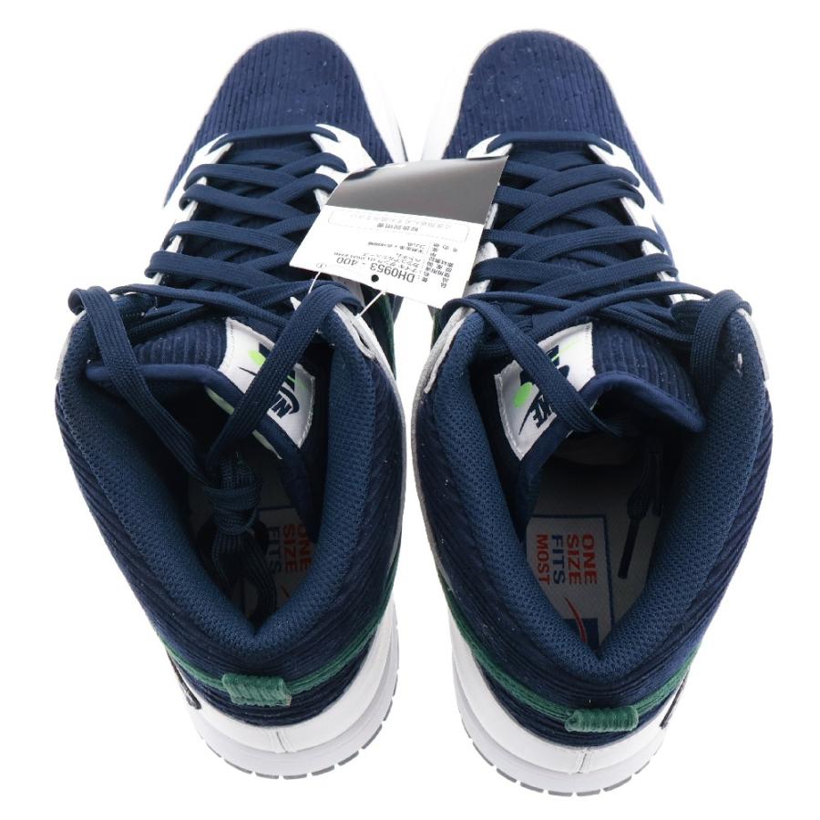 NIKE ナイキ DUNK HIGH PRM EMB ダンク ハイカットスニーカー ネイビー 