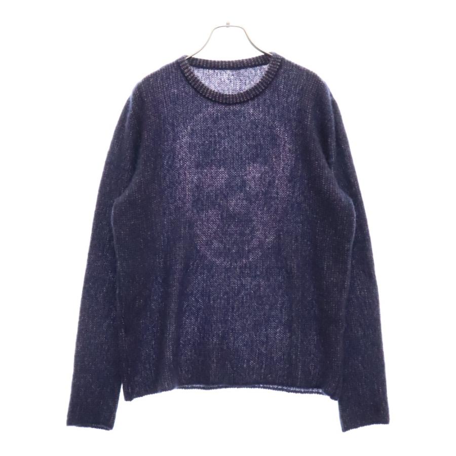 極美品 ルシアンペラフィネ スカル バックデザイン キラキラ カーディガン Lucien Pellat-Finet（ルシアン・ペラフィネ） バックスカル クルー