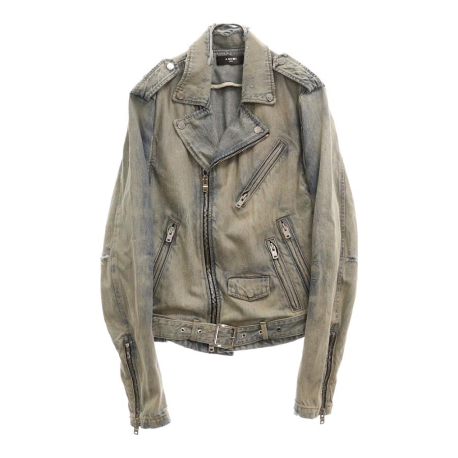 AMIRI アミリ Damage Denim Riders Jacket ダメージ加工 デニム AMIRI アミリ Damage Denim Riders Jacket ダメージ加工 デニム