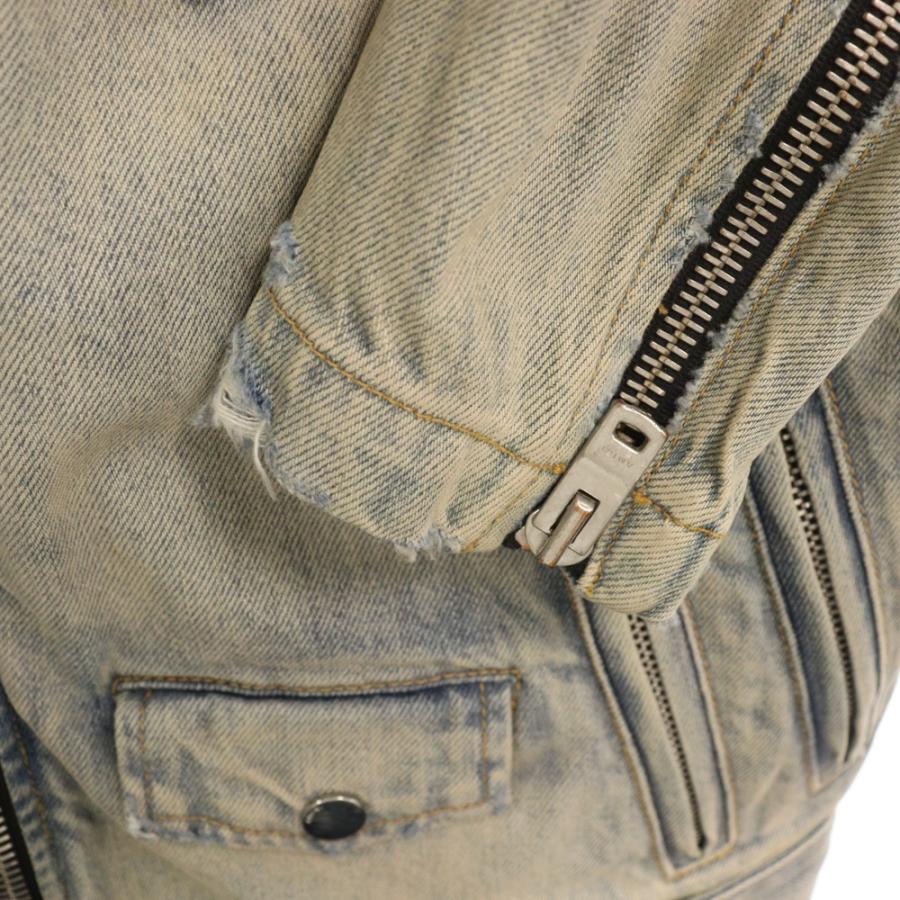 AMIRI アミリ Damage Denim Riders Jacket ダメージ加工 デニム AMIRI アミリ Damage Denim Riders Jacket ダメージ加工 デニム