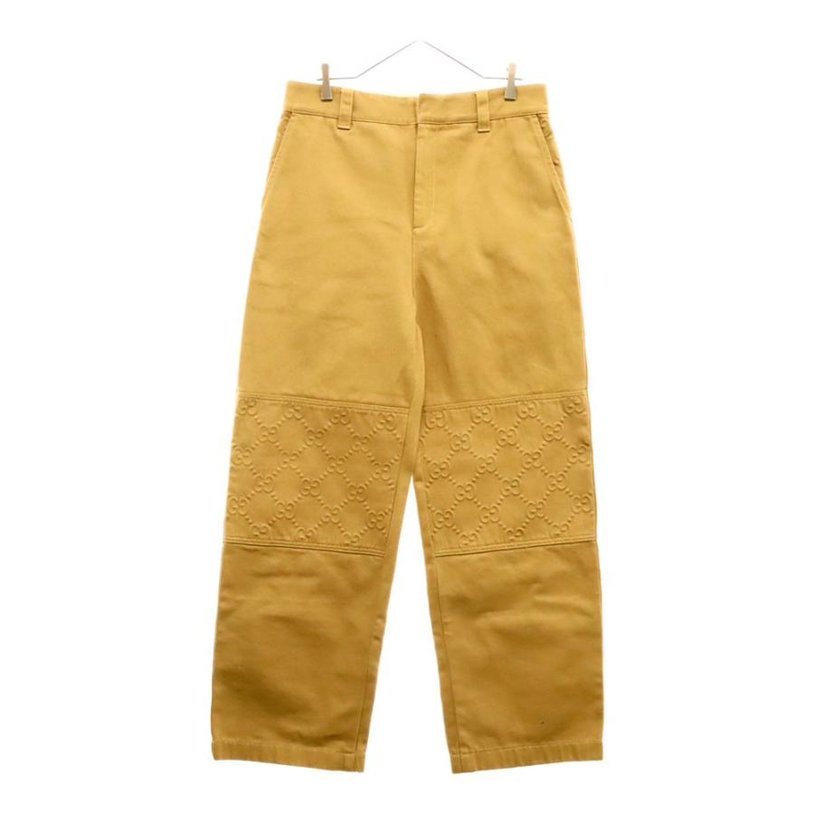 GUCCI グッチ GGオーガニック ダブルニー デニムパンツ ベージュ GUCCI グッチ GGオーガニック ダブルニー デニムパンツ ベージュ