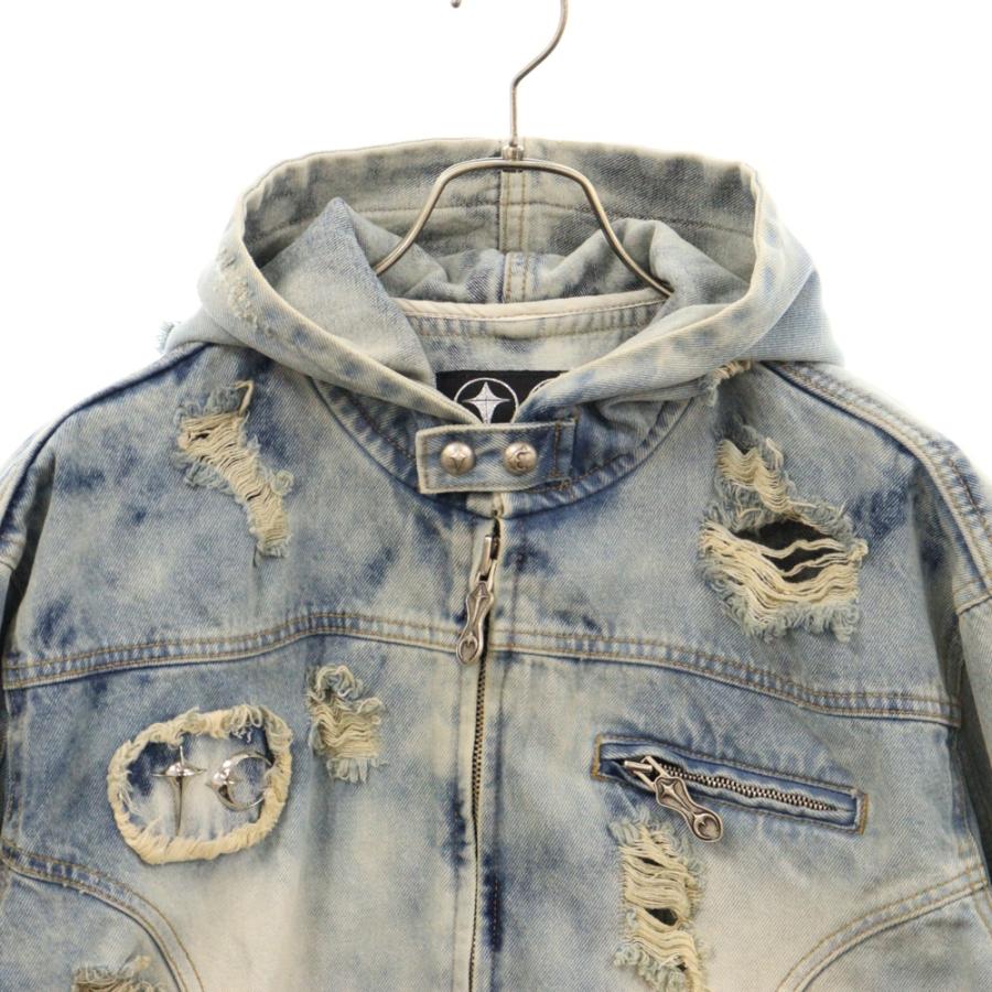 THUG CLUB サグクラブ Rover Denim Hoodie Zip-Up デニム THUG CLUB サグクラブ Rover Denim Hoodie Zip-Up デニム