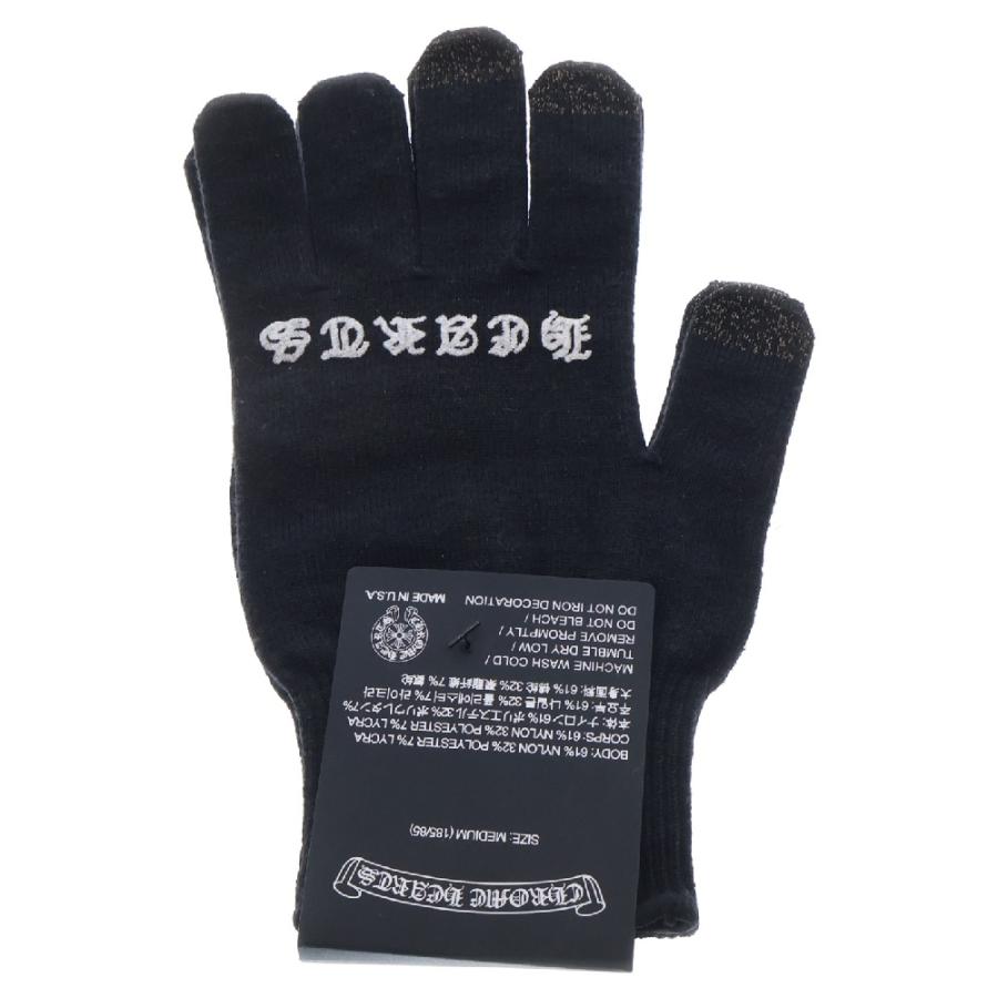 CHROME HEARTS クロムハーツ WORK GLOVES ロゴ グローブ 軍手 ブラック  