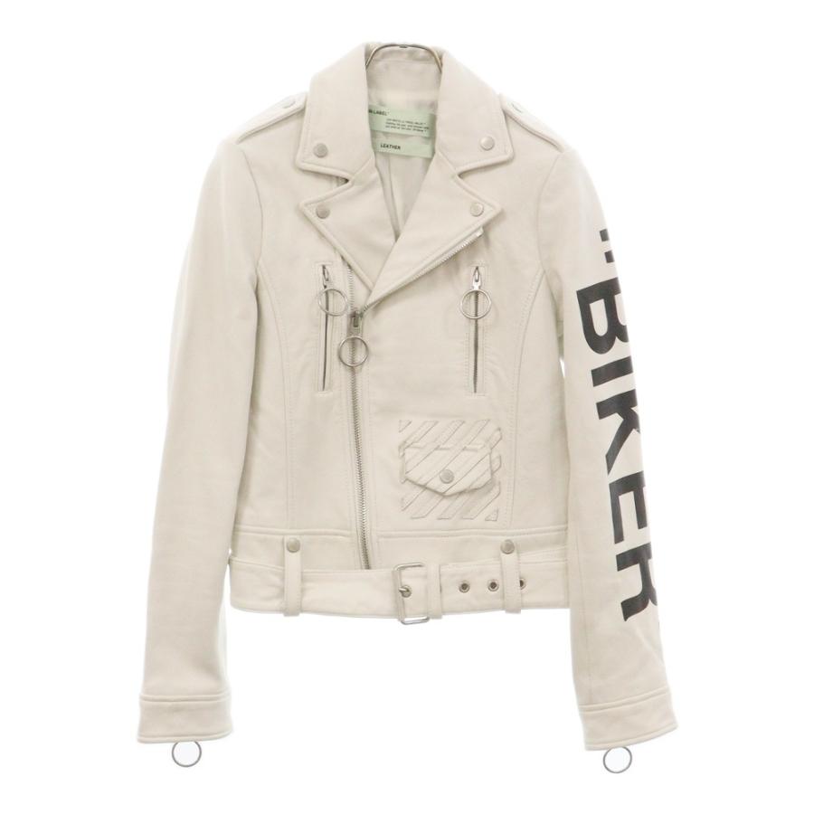 OFF-WHITE (オフホワイト) ダブルレザーライダースジャケット OFF-WHITE (オフホワイト) ダブルレザーライダースジャケット