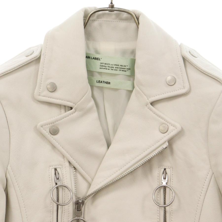 OFF-WHITE (オフホワイト) ダブルレザーライダースジャケット OFF-WHITE (オフホワイト) ダブルレザーライダースジャケット
