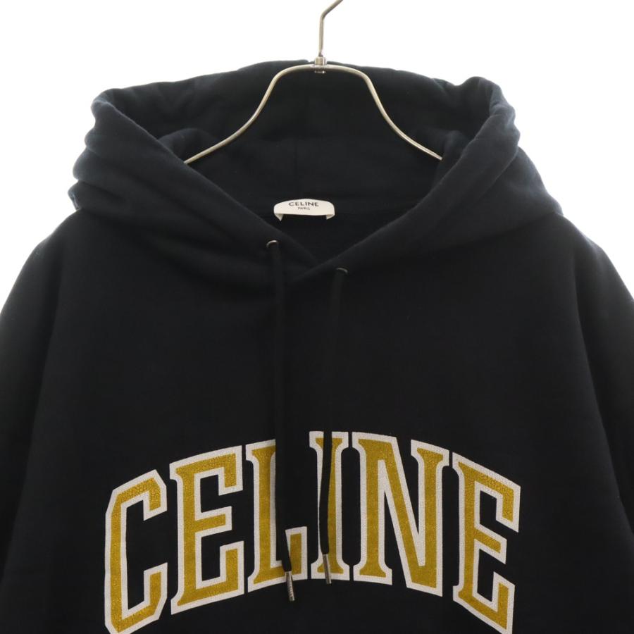 セリーヌ  24SS  2Y75F670Q ルーズロゴパーカー メンズ S CELINE（セリーヌ） 24SS College Logo Pullover Parka カレッジロゴ