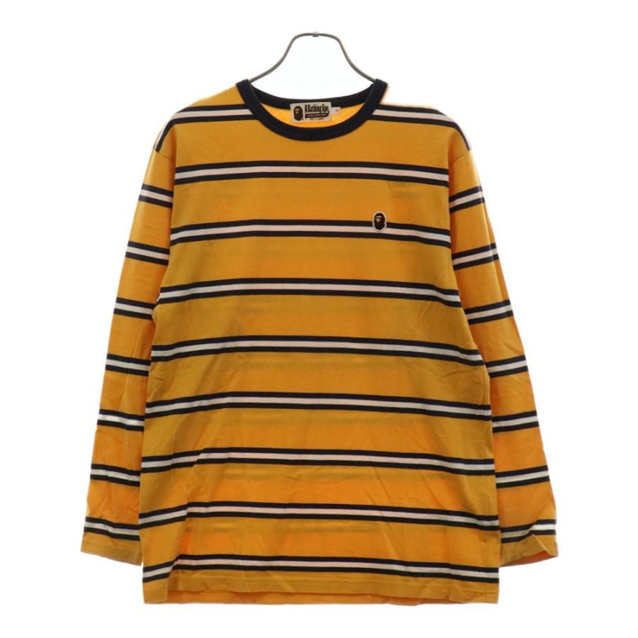A BATHING APE（アベイシングエイプ） Logo Patch Border L/S Tee 