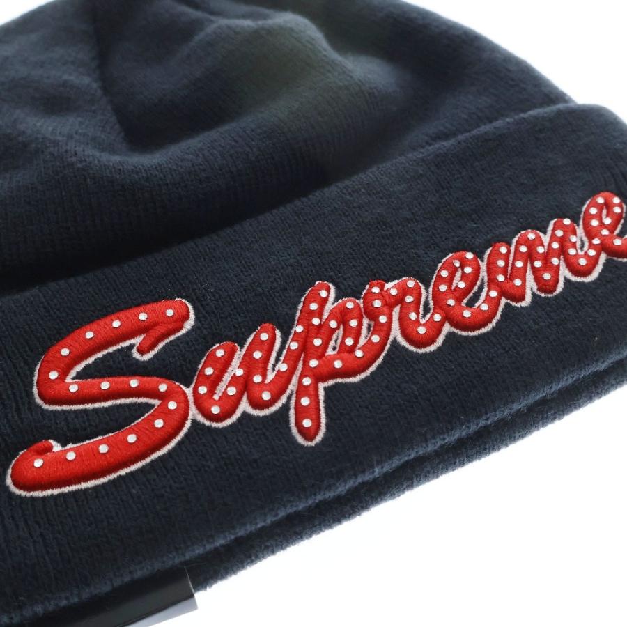 Supreme シュプリーム ニット帽 ビーニー ネイビー スパンコールロゴ Supreme（シュプリーム） 24AW Bandana Big Logo Beanie バンダナ