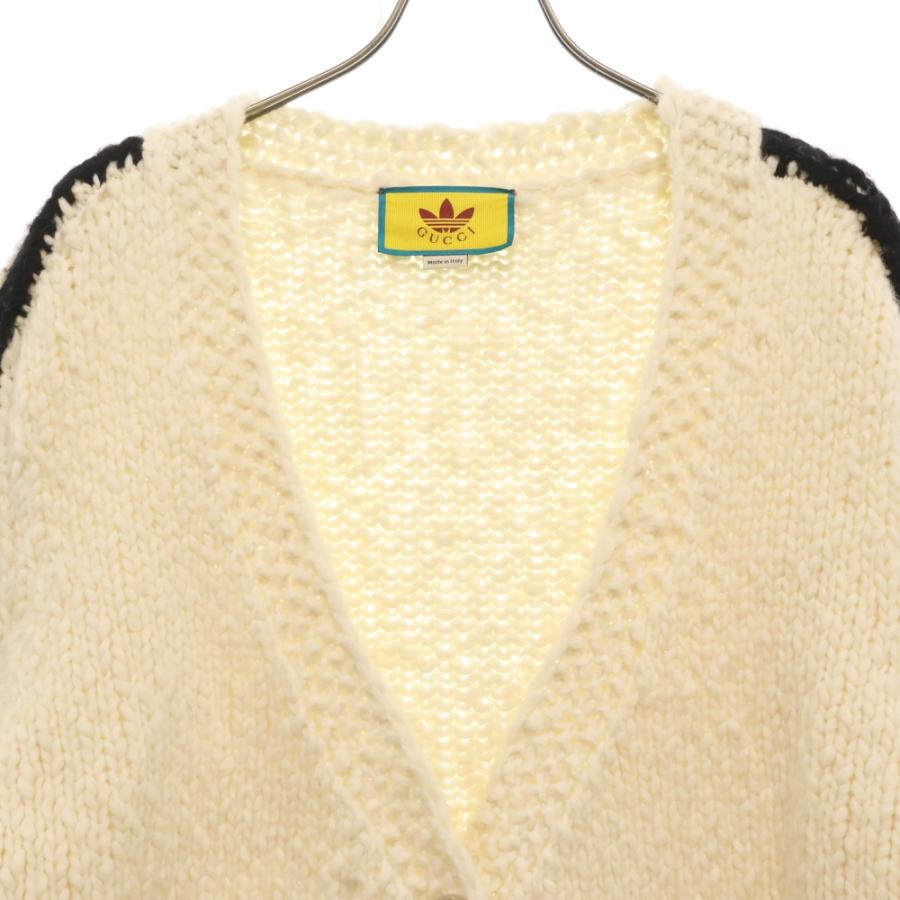 GUCCI グッチ ×adidas Cardigan アディダス ウールカーディガン アイボリー レディース 713001 XKCQH GUCCI（グッチ） ×adidas Cardigan アディダス ウールカーディガン