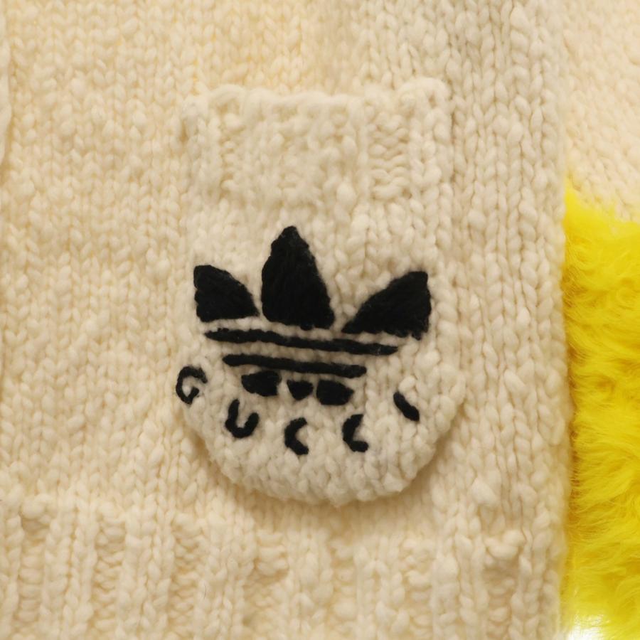 GUCCI グッチ ×adidas Cardigan アディダス ウールカーディガン アイボリー レディース 713001 XKCQH GUCCI - GUCCI グッチ ×adidas Cardigan アディダス ウール