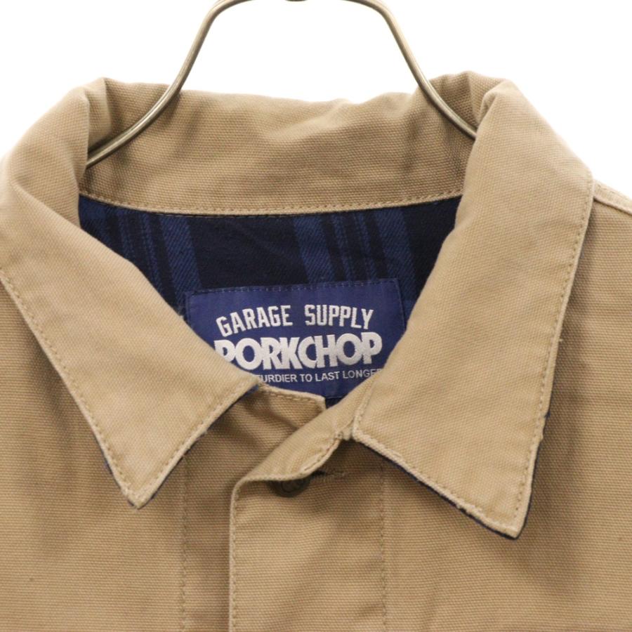 ポークチョップ　Porkchop XL ベージュ ジャケット PORKCHOP ポークチョップ HEAVY OX TRUCKER JKT ヘビー 裏地チェック