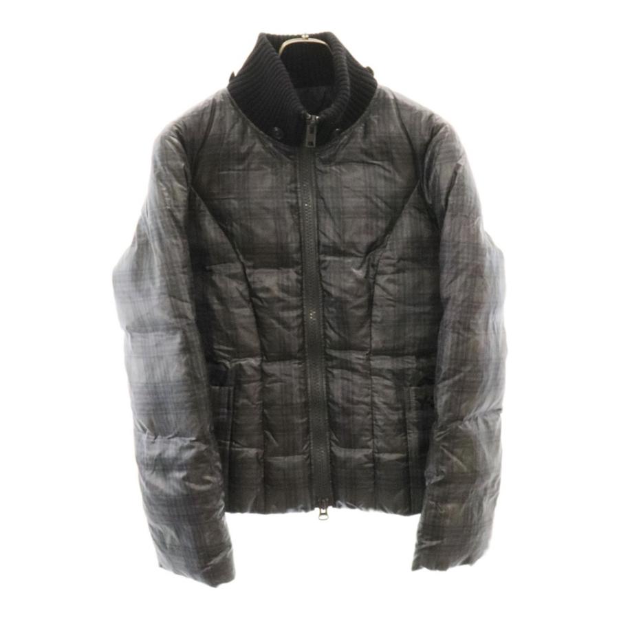 Y-3 / ダウンジャケット/M/ナイロン/BEG/無地/A3H001 Y-3 ワイスリー カラーニット チェック ナイロンダウンジャケット