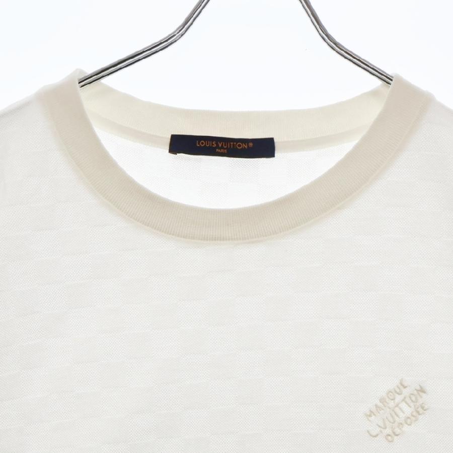 LOUIS VUITTON ルイヴィトン 24AW ダミエ柄 ロゴ刺繍 半袖T LOUIS VUITTON ルイヴィトン 24AW ダミエ柄 ロゴ刺繍 半袖T