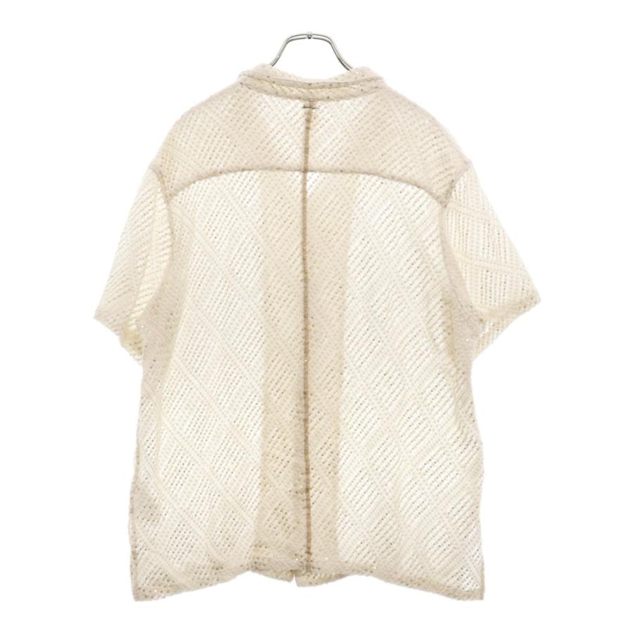 新古品 NONA 半袖シャツ サイズ11 / 約M ホワイト スパンコール 花柄 SHINYAKOZUKA SHINYA KOZUKA シンヤコズカ スパンコールデザイン