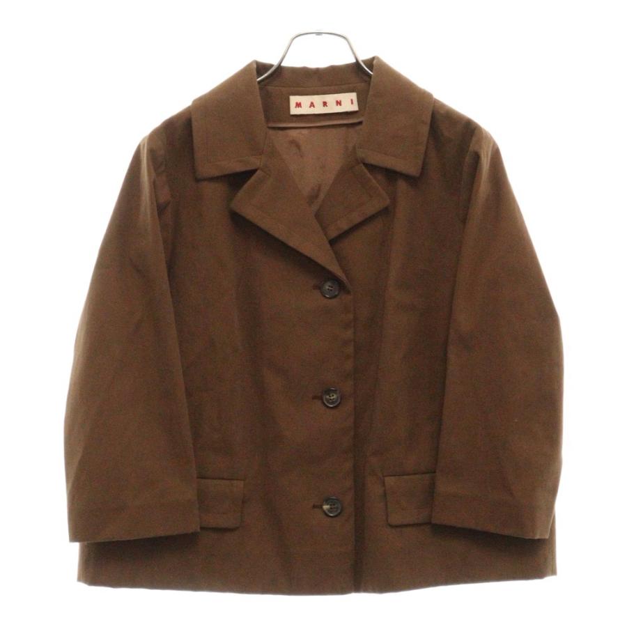 MARNI（マルニ） フラップポケット ショート丈コットンシャツ ブラウン 