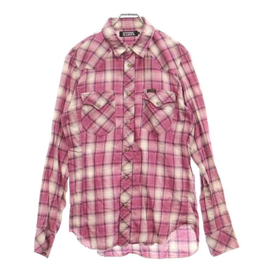 Hysteric Glamour FLOWERS チェック柄シャツ 長袖 HYSTERIC GLAMOUR（ヒステリックグラマー） チェック ウエスタン 長袖
