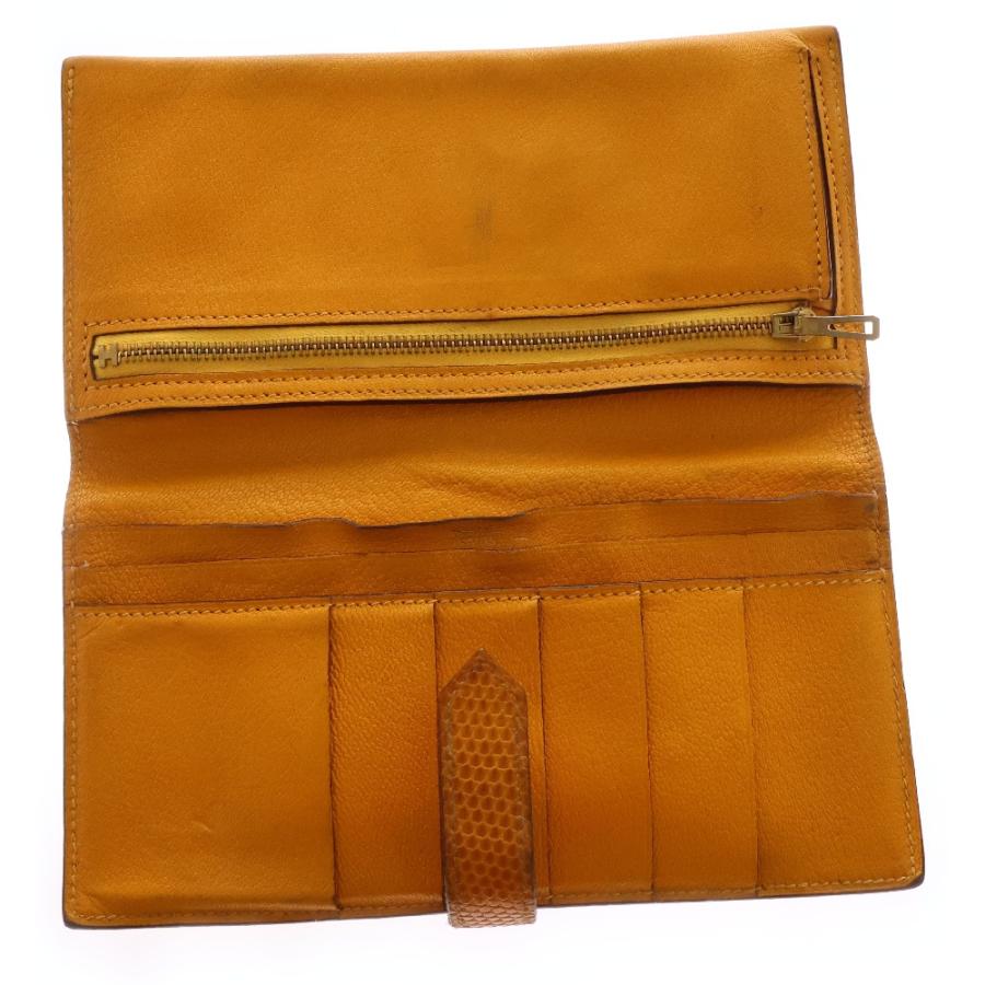 HERMES エルメス ベアンスフレ リザード ロングウォレット 二つ折り長 