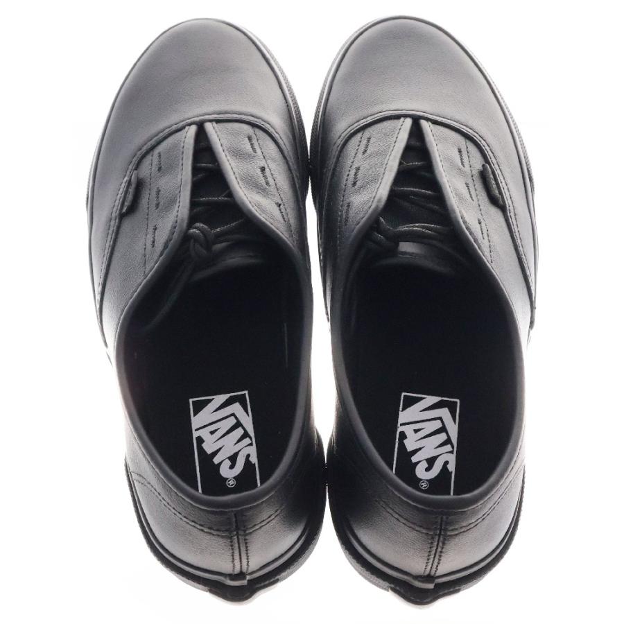 VANS V44CF LEA AUTHENTIC ブラック 27cm VANS（ヴァンズ） AUTHENTIC オーセンティック レザー ローカット