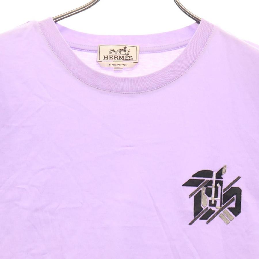 HERMES エルメス 23SS T-shirt Mini Patch Cuir ミニレザー HERMES エルメス 23SS T-shirt Mini Patch Cuir ミニレザー