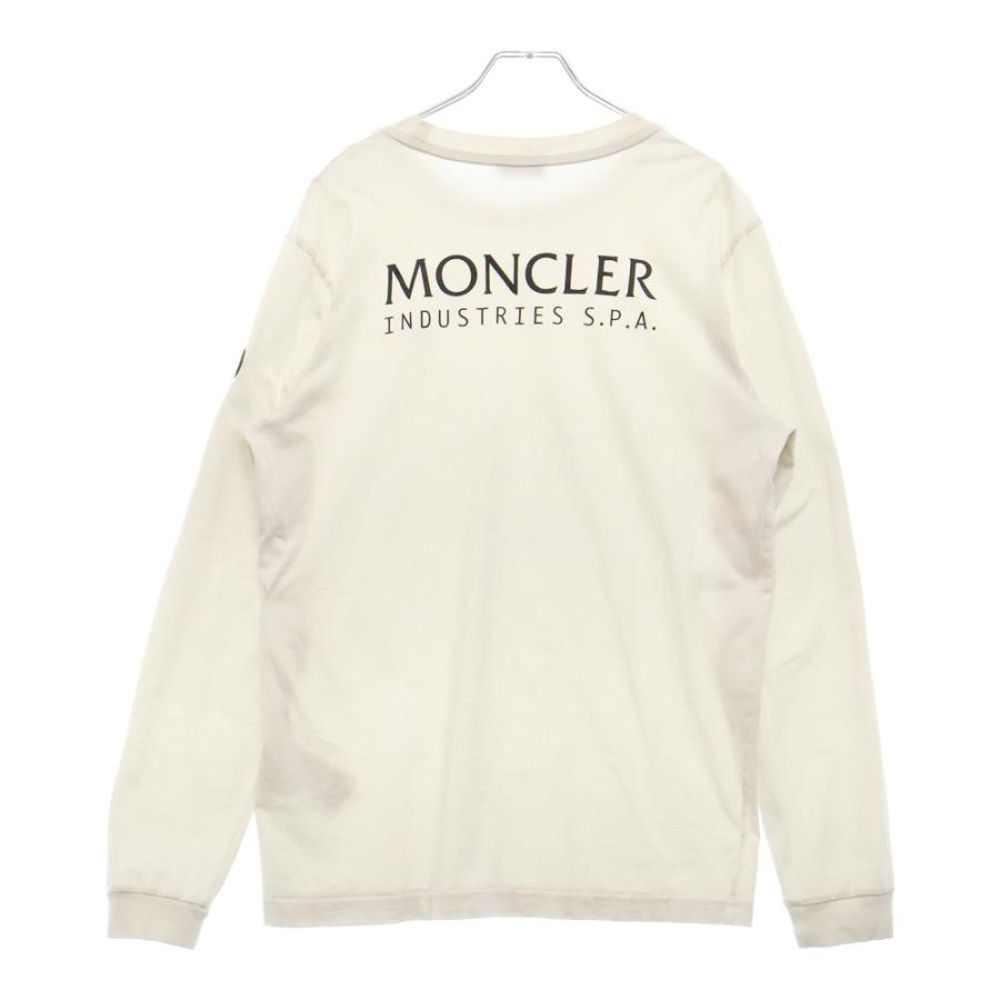 【新品】MONCLER モンクレール ベビー ロングTシャツ クリーム色 MONCLER（モンクレール） 24SS ロゴプリント クルーネック ロング