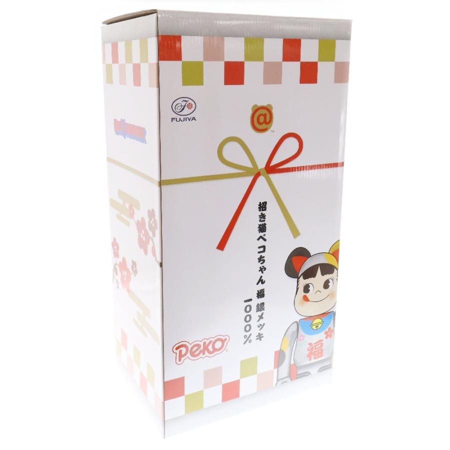 MEDICOM TOY メディコムトイ BE@RBRICK 招き猫 ペコちゃん 福 銀 MEDICOM TOY メディコムトイ BE@RBRICK 招き猫 ペコちゃん 福 銀