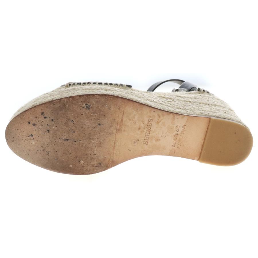 HERMES エルメス ティボリ ケリー エスパドリーユ レザー