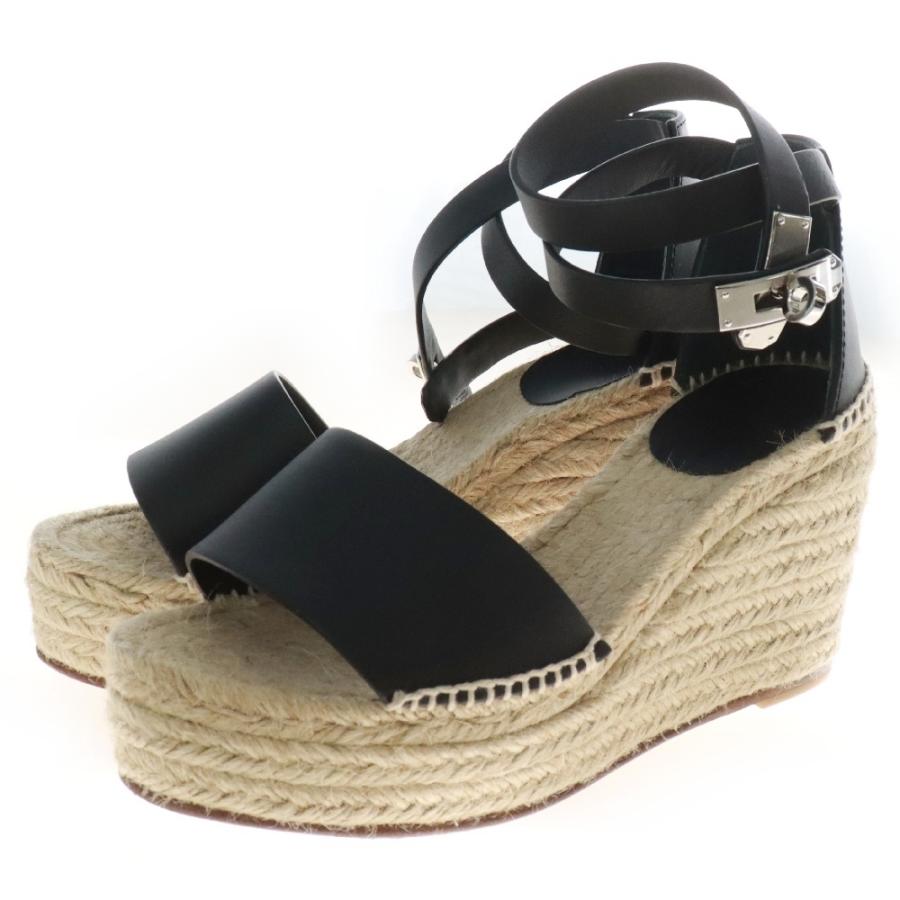 HERMES エルメス ティボリ ケリー エスパドリーユ レザー