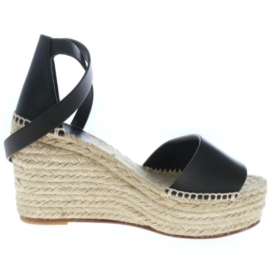 HERMES ティボリ ウェッジソール エスパドリーユ サンダル 35 ブラック HERMES エルメス ティボリ ケリー エスパドリーユ レザー
