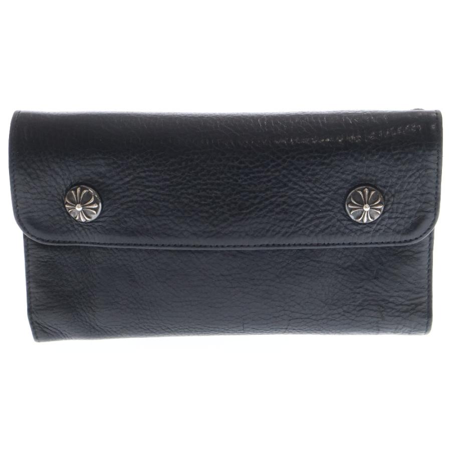 CHROME HEARTS クロムハーツ WAVE ウェーブ レザーウォレット CHROME HEARTS クロムハーツ WAVE ウェーブ レザーウォレット