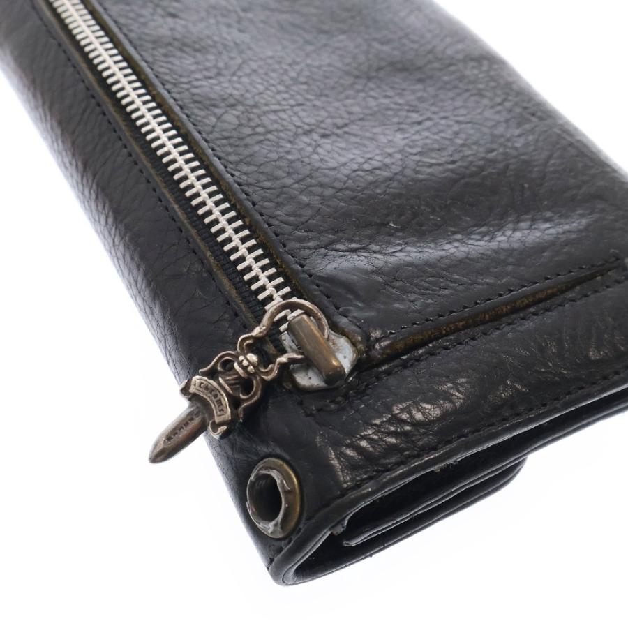 CHROME HEARTS クロムハーツ WAVE ウェーブ レザーウォレット CHROME HEARTS クロムハーツ WAVE ウェーブ レザーウォレット