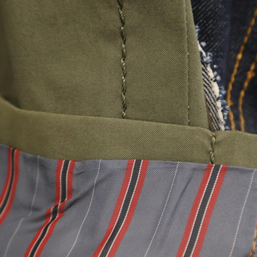 【美品】20AW sacai デニムドッキングコート sacai Sacai サカイ 【SAMPLE】 20AW 再構築 デニム ミリタリー