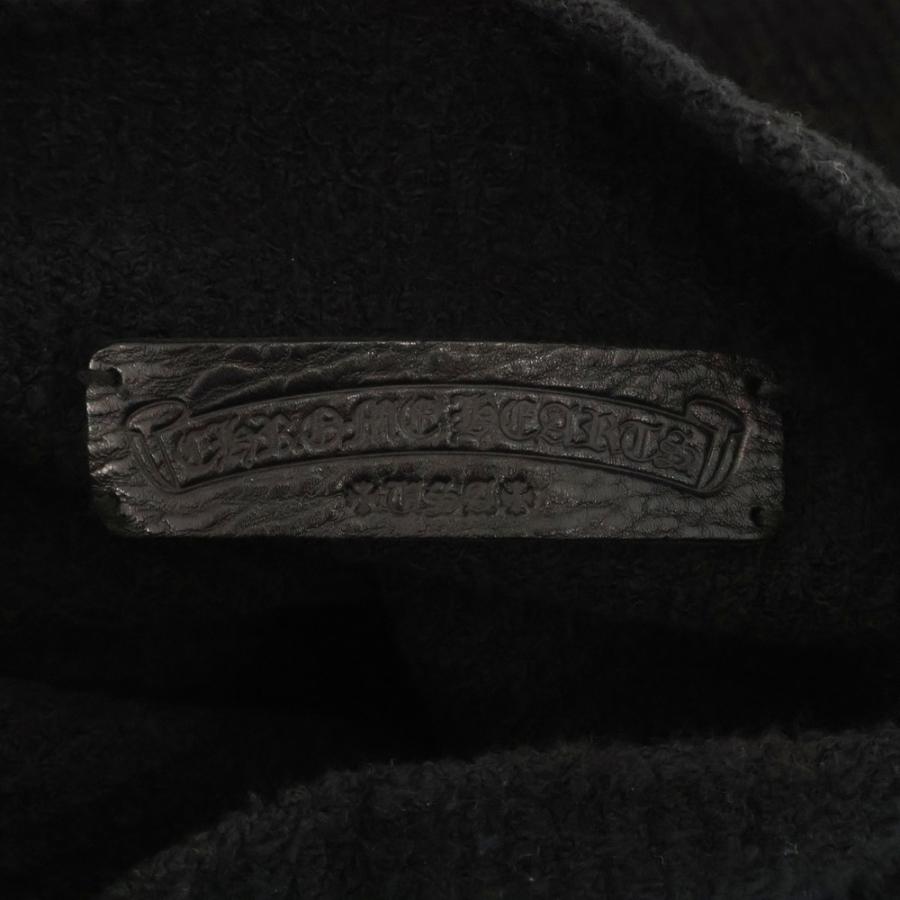 クロームハーツ ブラックニット CHROME HEARTS クロムハーツ ハラコクロスパッチ カシミア&シルク