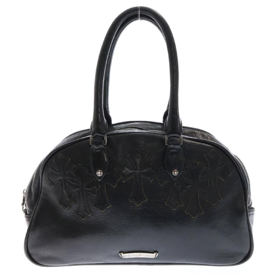 クロムハーツGYM MDジムバックフレアパッチレザーハンドバッグブラック CHROME HEARTS（クロムハーツ） GYM SM ジムバッグ 現行型 CHチャーム