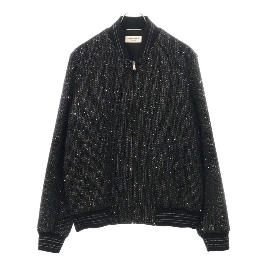 サンローランパリ 20SS Bomber Jacket スパンコール ジップ