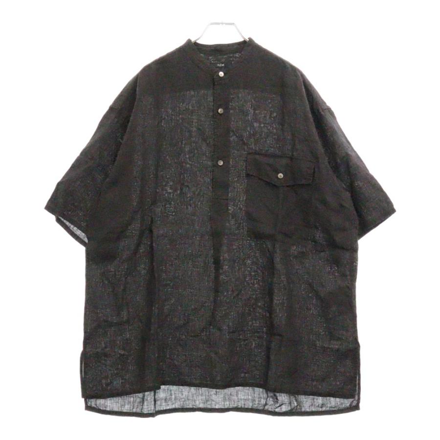 YLEVE（イレーヴ） 24SS LINEN POPLIN SH ハーフボタン リネン 半袖
