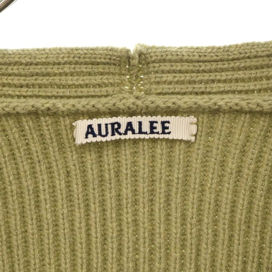 【美品】AURALEE オーラリー ウール カーディガン リブニット ベージュ AURALEE（オーラリー） 22AW SUPER FINE WOOL RIB KNIT BIG CARDIGAN