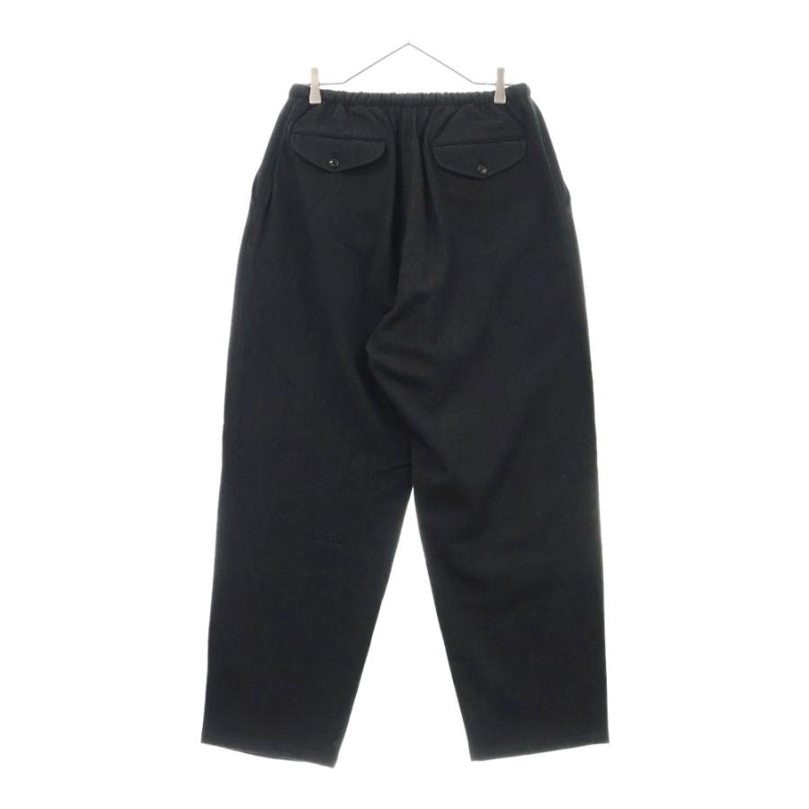 COMOLI コモリ 21AW 強撚ウールドローストリングパンツ ブラック COMOLI コモリ 21AW 強撚ウールドローストリングパンツ ブラック